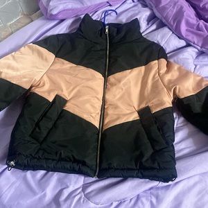 Pink+black puffer